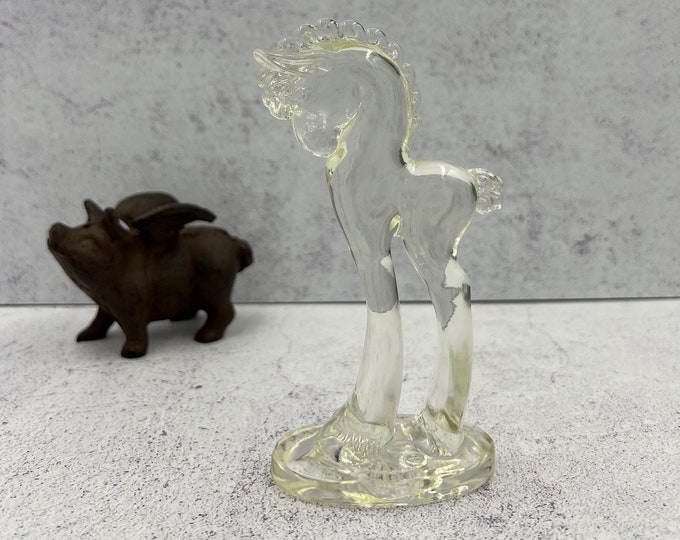Vintage Mosser Glass Horse Figurine Etsy