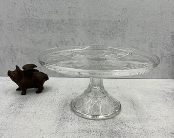 EAPG McKee & Brothers no. 132 Isis Clear glass Cake Stand