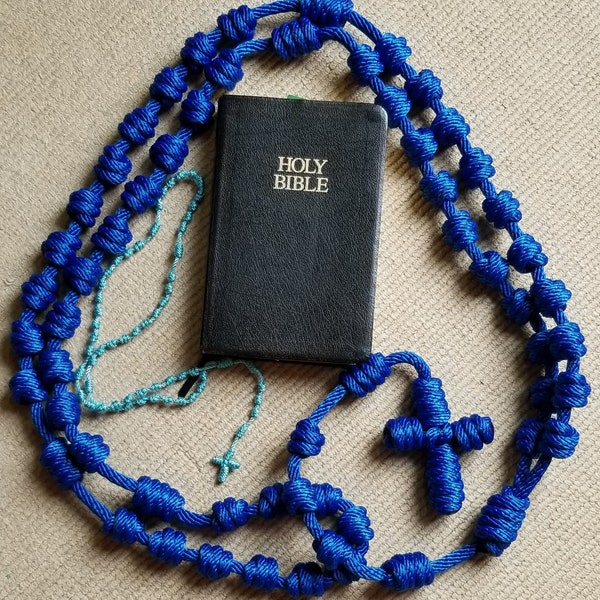 Large Giant Blue Rope Wall Rosary