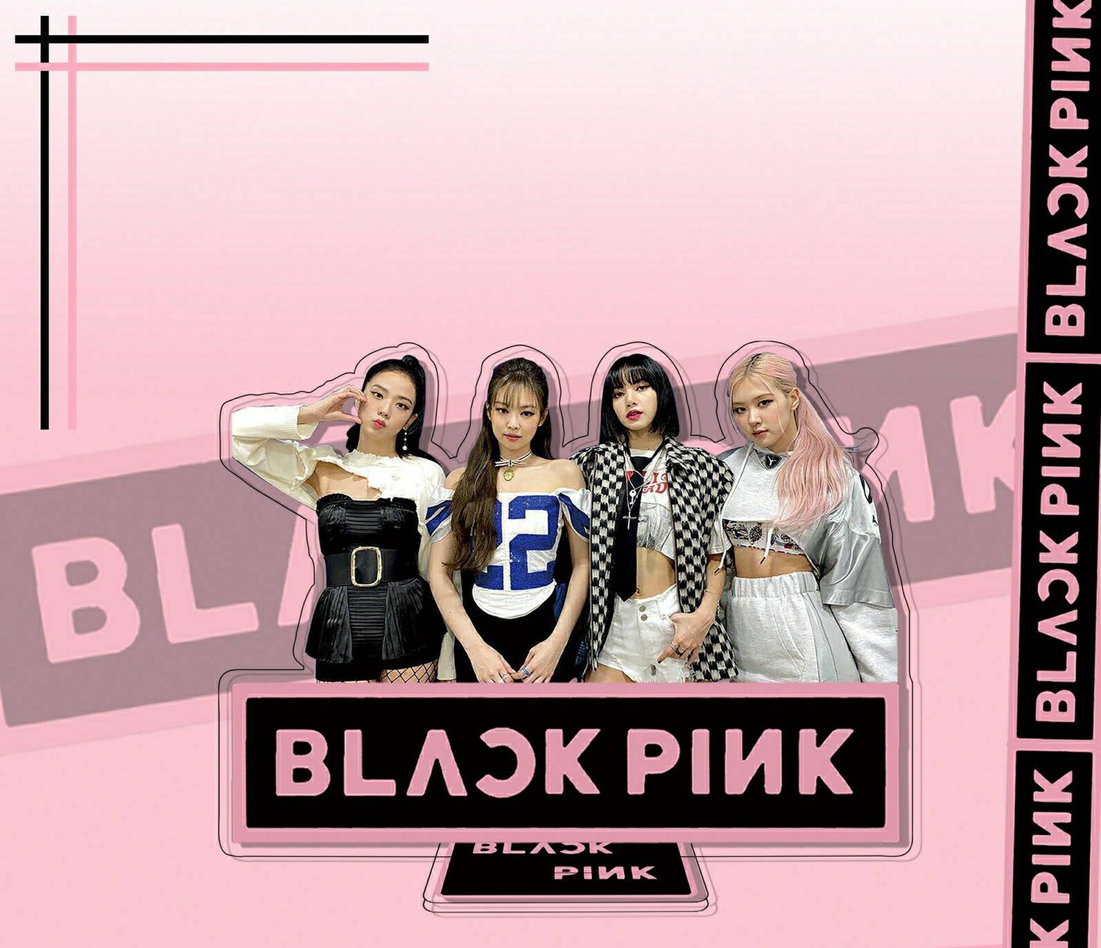 Blackpink group acrylic big size standee A | Etsy