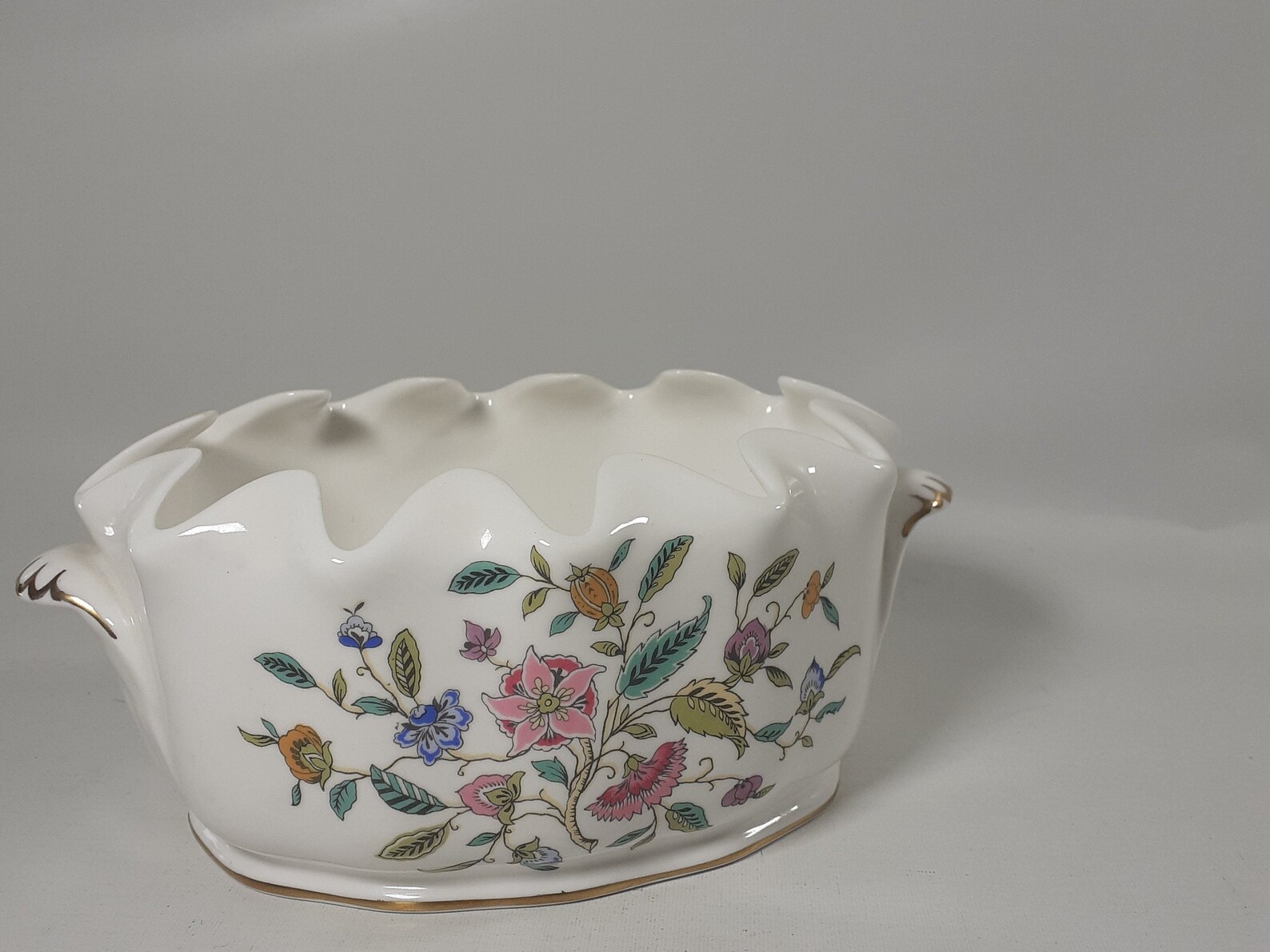 Vintage Minton Bone China Haddon Hall Floral Paten Centre Etsy