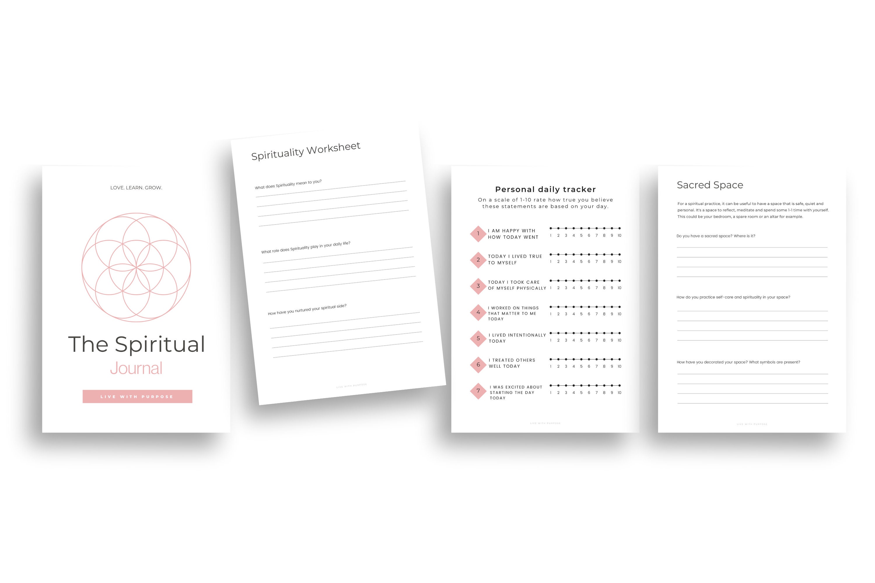 The Spiritual Journal PDF Printable Gratitude templates Etsy