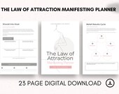 The Law Of Attraction Manifesting Planner| Success Planner| Building Habits| Comfort Zone Worksheets| Building Habits