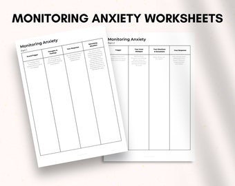 Monitoring Anxiety Worksheets | Mental health Journal