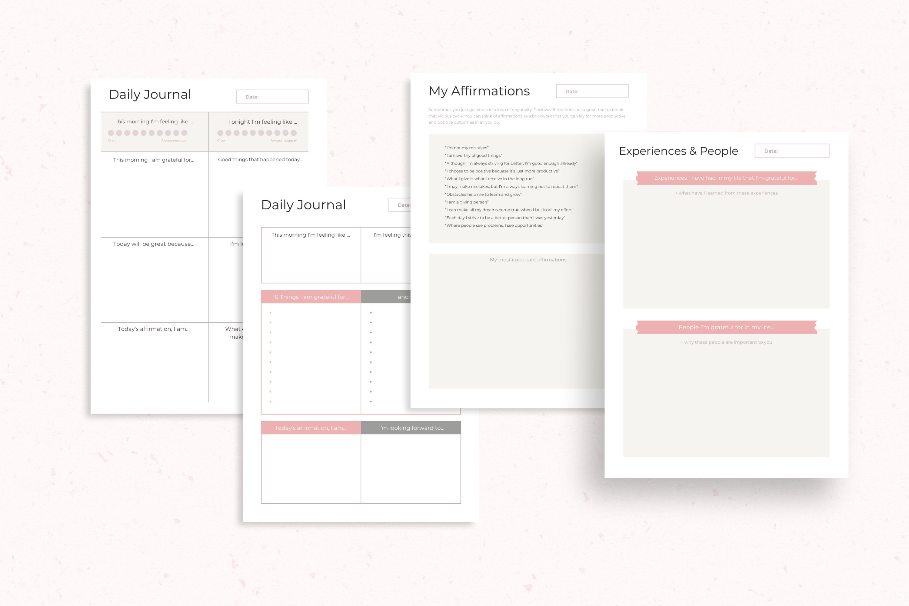 Gratitude Journal Printable Morning Gratitude Daily - Etsy