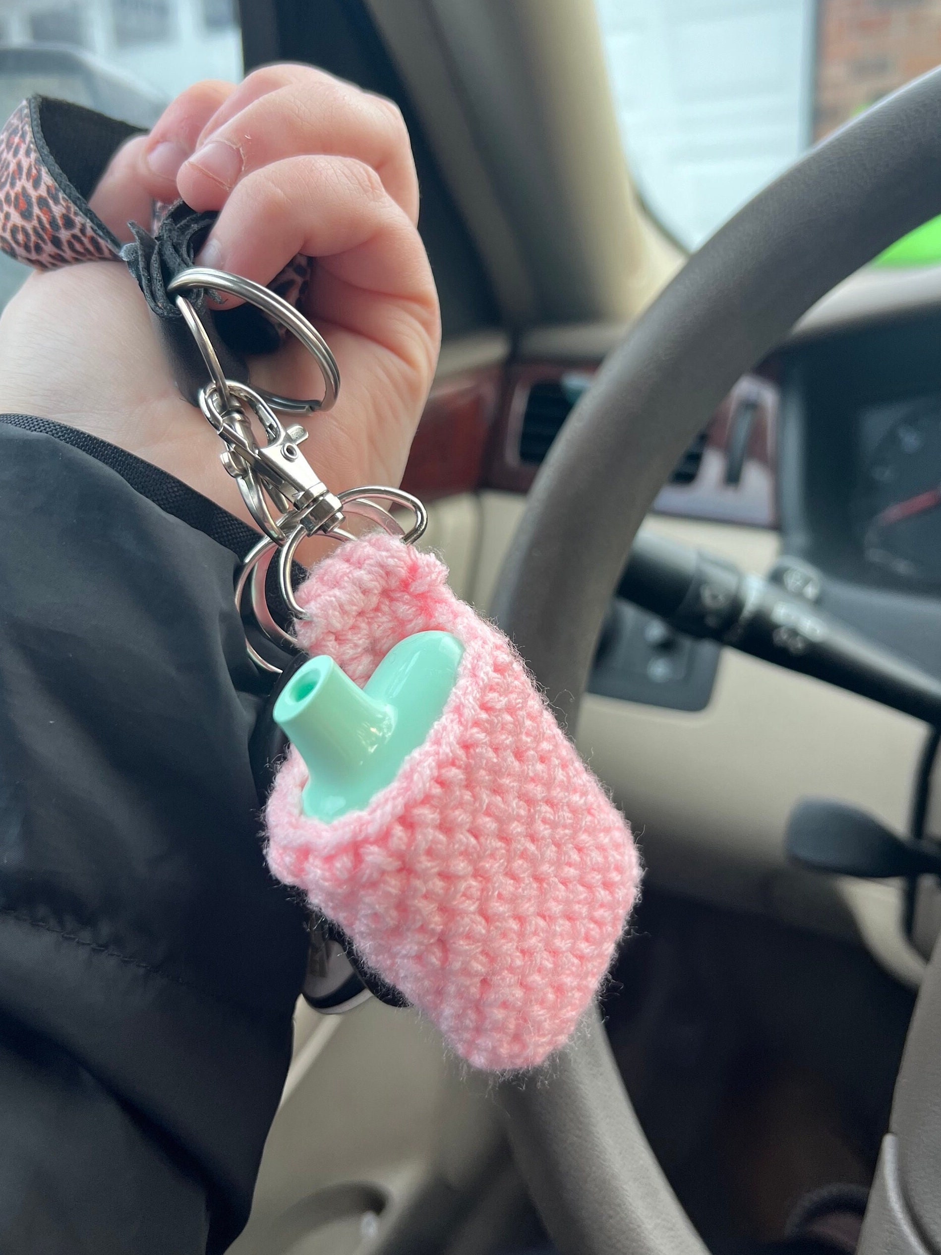 elfbar elfa master akku Crochet Vape Keychain - Pink Smoke Accesories - Vape Holder Crochet