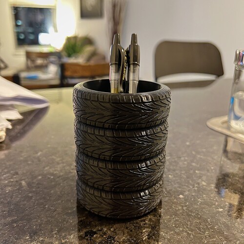 3D Printed Car Tire Pen Cup Holder Etsy