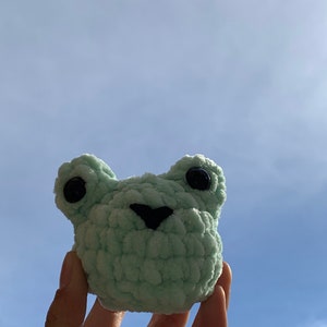 Handmade Crochet Frog Plush, Frog Friend, Frog Stressball, Crochet Frog, Fidget Toy