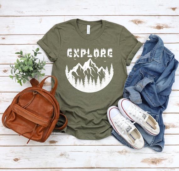 Hiking T Shirt, Outdoor Shirt, Explore, Adventure Shirt, Camping Tee,  Wanderlust T Shirt, Hiking Tee 