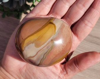 Polychrome Jasper Palm Stone: Desert Jasper Crystal Gift