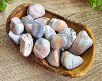 Pink Botswana Agate Tumble: Polished Crystal Stone