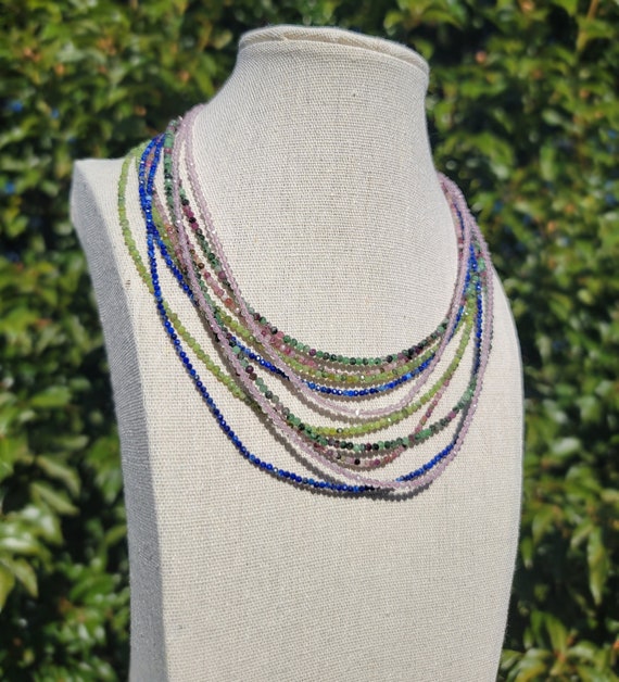 Ruby in Zoisite Chain Necklace: Faceted Crystal B… - image 10