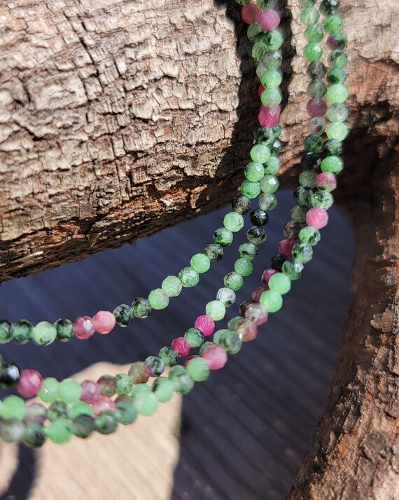 Ruby in Zoisite Chain Necklace: Faceted Crystal B… - image 8