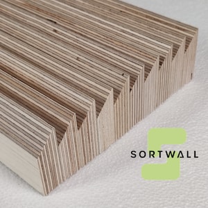 French Cleat strips 100 cm (wedge strips) (10 pieces) Multiplex 15 mm holder - wall