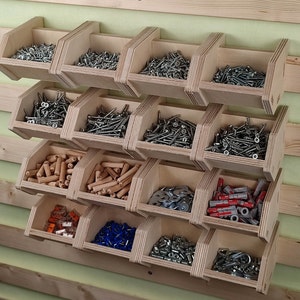 French Cleat - small slanted storage box set (10 pcs.) - holders - strips - wedge strips