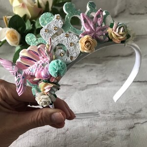 Mermaid birthday party crown tiara,party props for girls,birthday gifts for girls,mermaid tiara,mermaid crown,mermaid birthday gifts