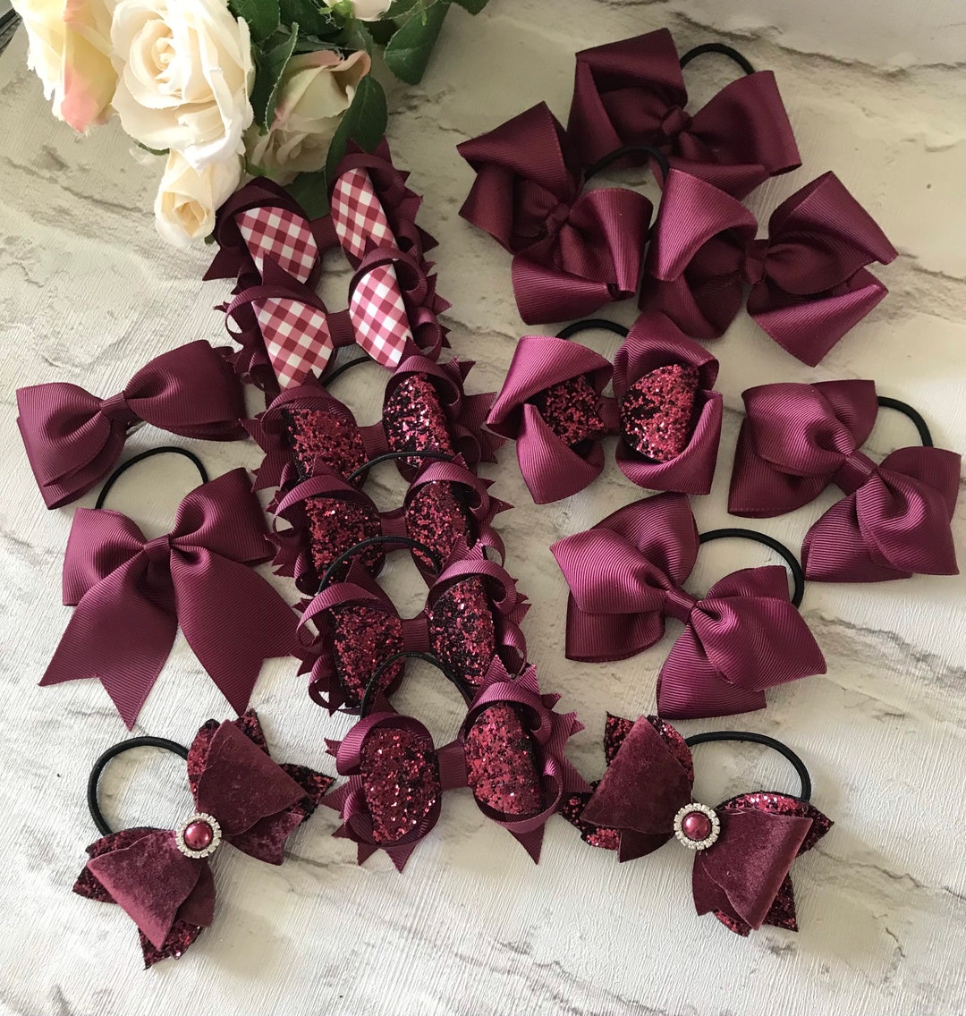 School, School Hair Bows, Hair Clips, Navy Hair Bows, 1st Day of School