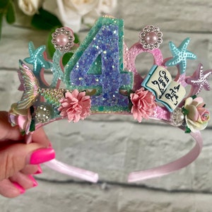 Mermaid birthday crown,party props for girls,birthday gifts for girls,mermaid tiara,mermaid crown,mermaid party
