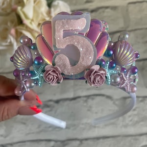 Mermaid  birthday crown,party props for girls,birthday gifts for girls,mermaid tiara,mermaid crown,mermaid party