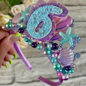 Mermaid  birthday crown,party props for girls,birthday gifts for girls,mermaid tiara,mermaid crown,mermaid party