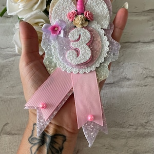 Unicorn birthday badge, unicorn badge, birthday badge, unicorn gift for girls, girls birthday badge, birthday badge, rainbow unicorn badge