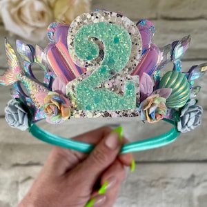 Mermaid  birthday crown,party props for girls,birthday gifts for girls,mermaid tiara,mermaid crown,mermaid party