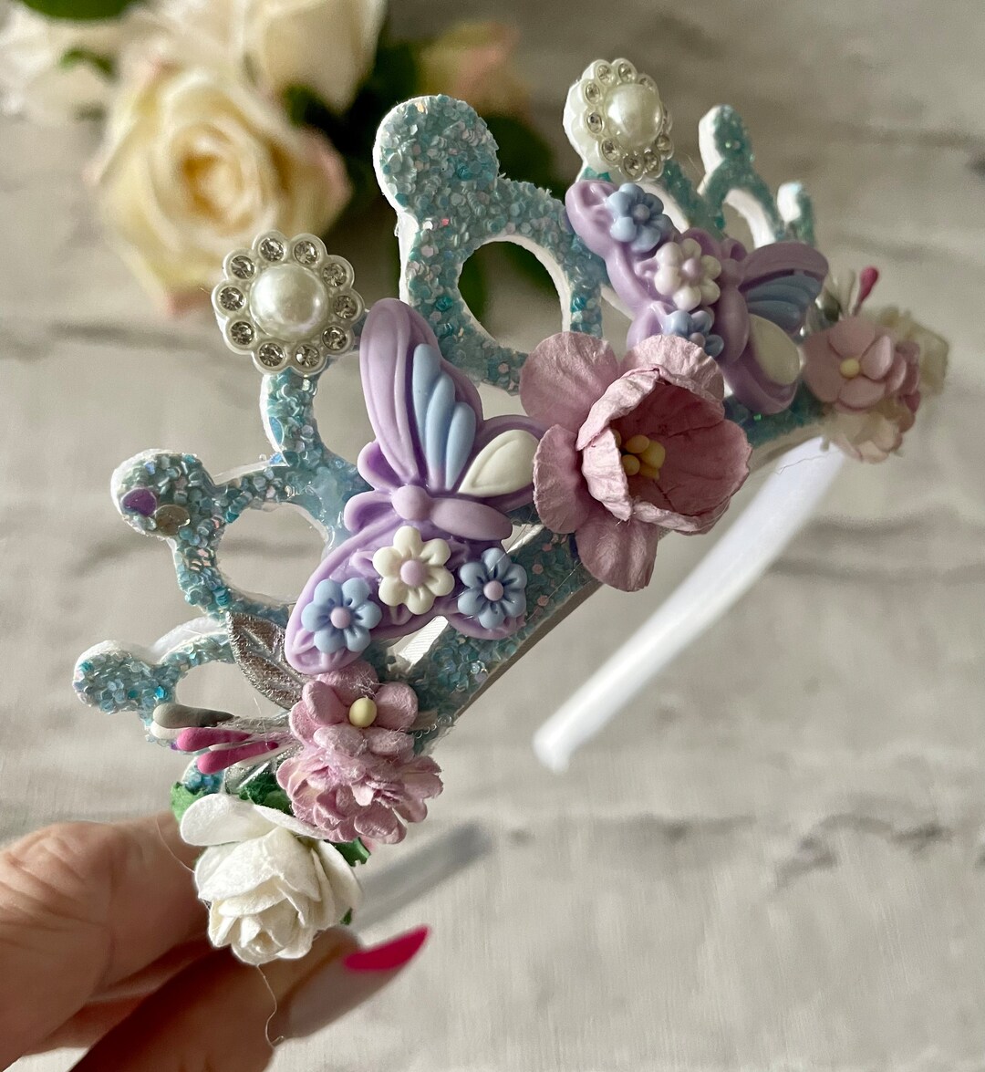 Butterfly Tiara, Birthday Tiara, Child’s Birthday Tiara, Butterfly