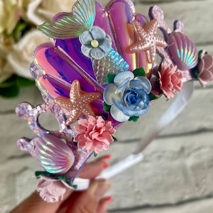 Mermaid  birthday crown,party props for girls,birthday gifts for girls,mermaid tiara,mermaid crown,mermaid party