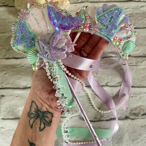 Mermaid  birthday crown,party props for girls,birthday gifts for girls,mermaid tiara,mermaid crown,mermaid party
