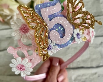 Children’s birthday tiara, butterfly tiaras, girls birthday crown, fairy crowns, fairy tiaras