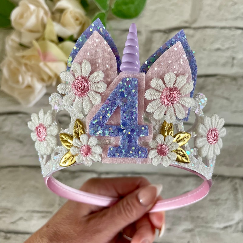 Children’s birthday tiara, age unicorn tiara,unicorn birthday crown,child’s unicorn tiara, girls birthday crown,pretty unicorn crown