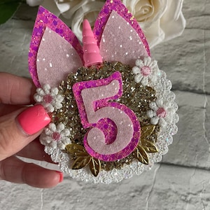 Unicorn age Birthday badge, unicorn badge, birthday badge, unicorn gift for girls, girls birthday badge, birthday badge, pink unicorn badge
