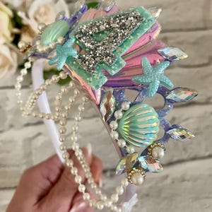 Mermaid  birthday crown,party props for girls,birthday gifts for girls,mermaid tiara,mermaid crown,mermaid party