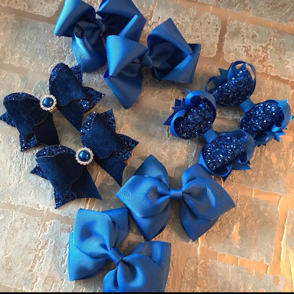 School, school hair bows, hair clips, navy hair bows, 1st day of school,girls school hair bows, girls school bows, girls hair bows