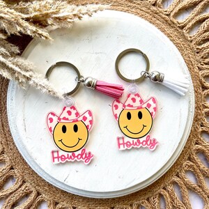 Cowboy emoji keychain top