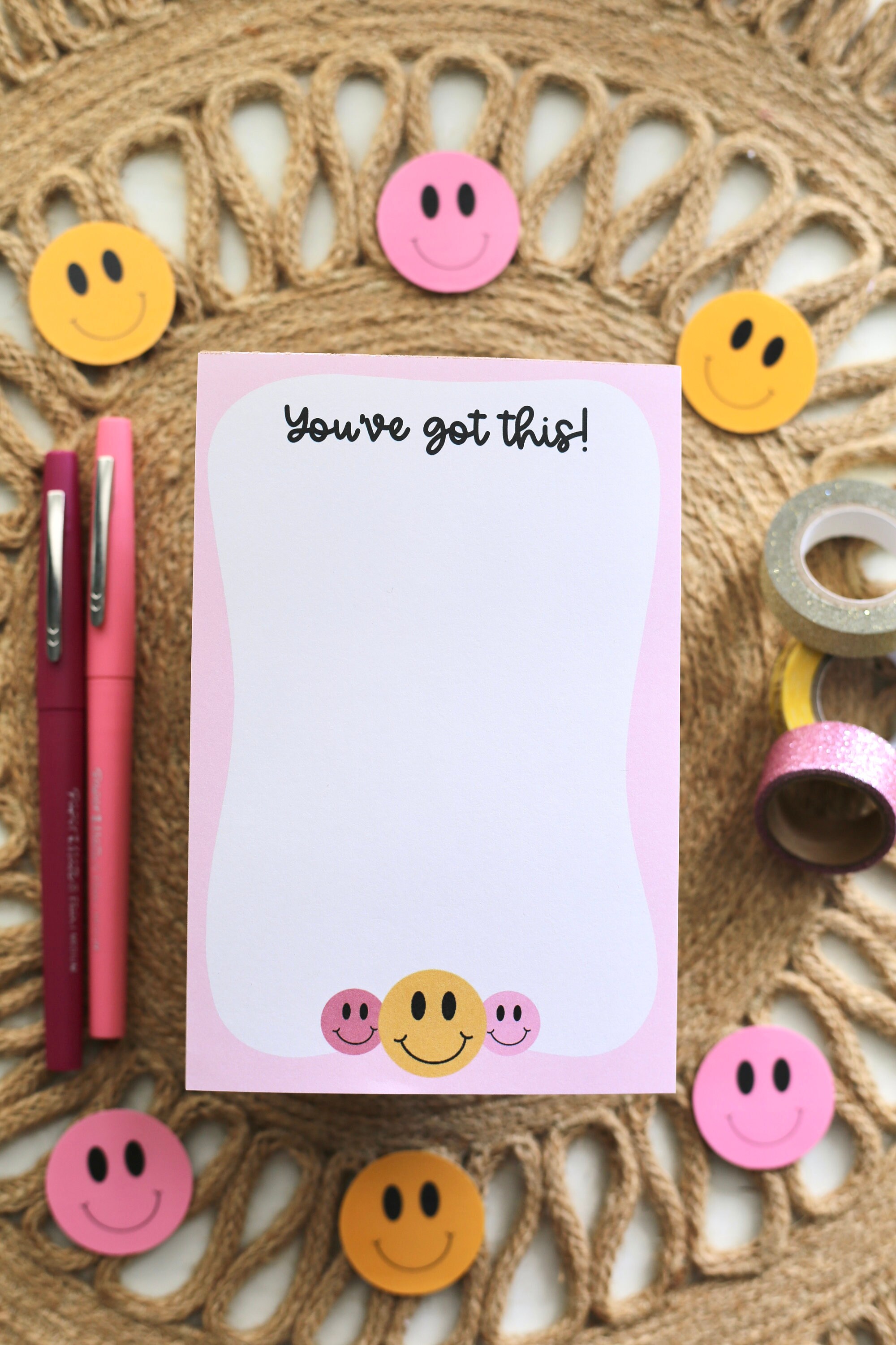 Smiley Face You've Got This Notepad 4x6 Notepad 50 Etsy