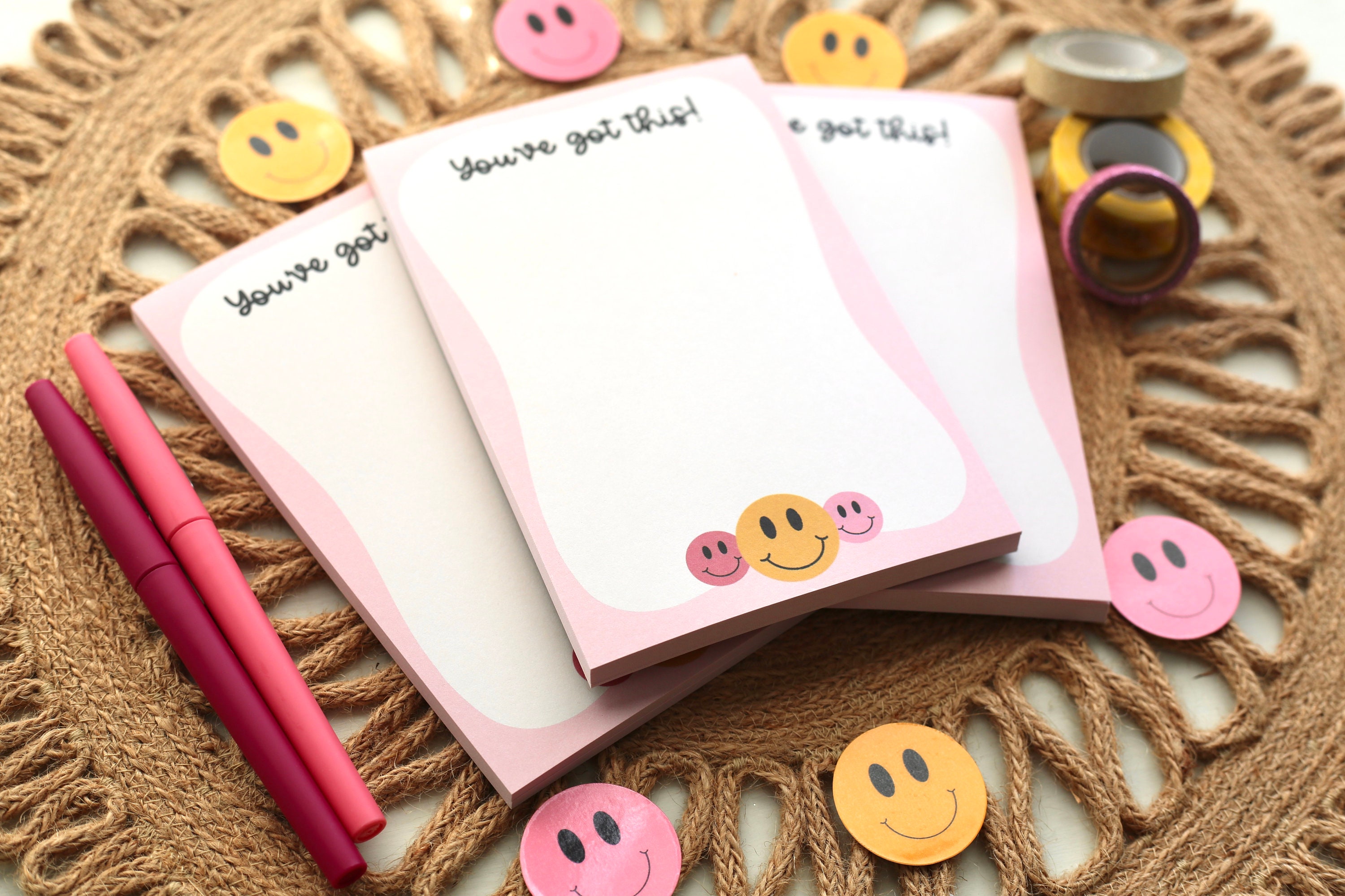 Smiley Face You've Got This Notepad 4x6 Notepad 50 Etsy