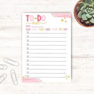 To-Do List Notepad, Tear Away Pages, 5x7 inches, 50 pages
