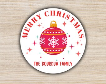 Custom Holiday Labels + Personalized Merry Christmas Labels + Holiday Gift Tags + To/From Sticker + Holiday Gift Labels + Christmas Sticker