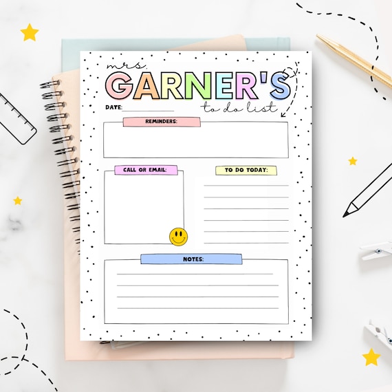Personalized Teacher To Do List Notepad + Custom Teacher Notepad + Teacher Gifts + Gift For Teachers + Teacher Appreciation + Back To School