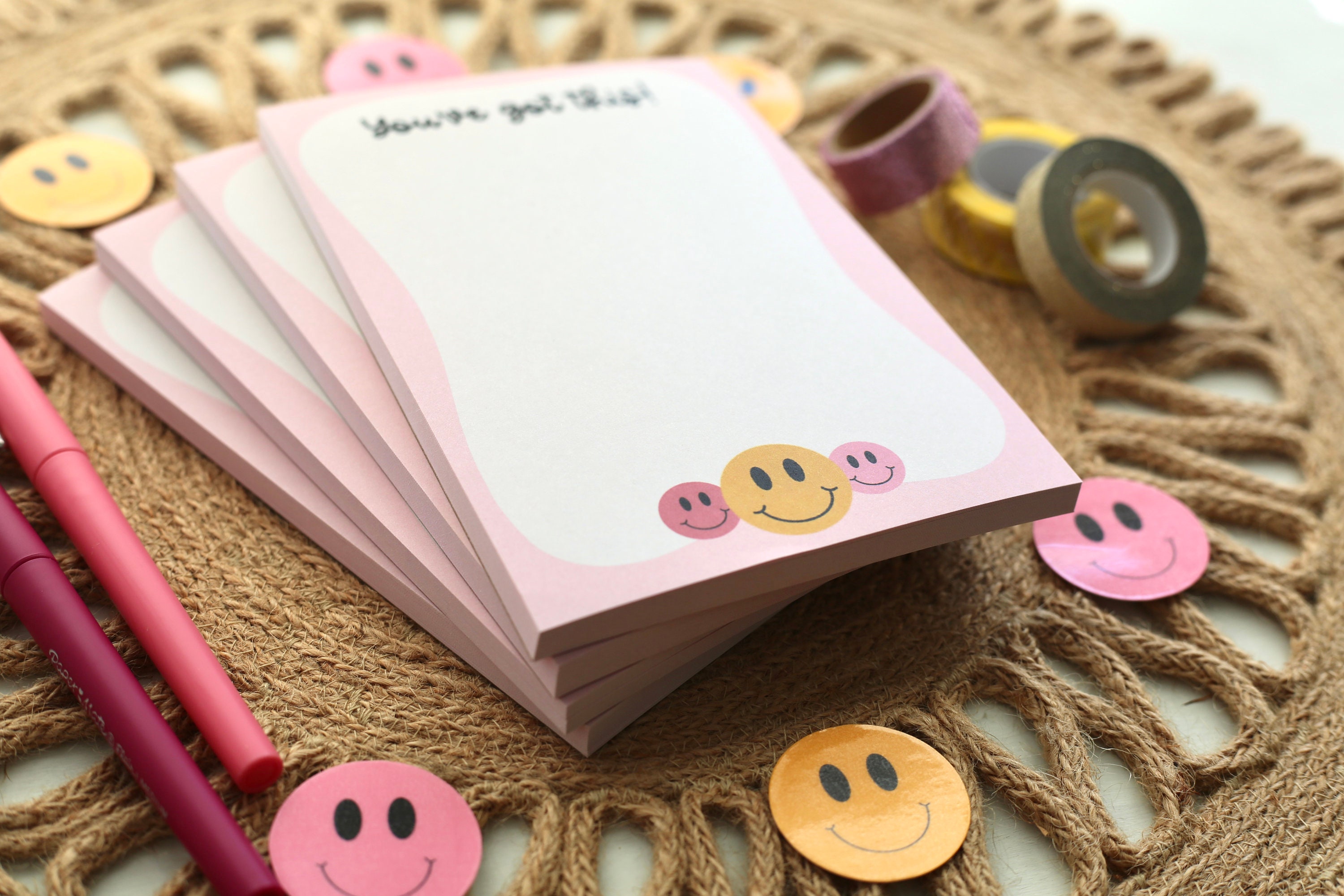 Smiley Face You've Got This Notepad 4x6 Notepad 50 Etsy