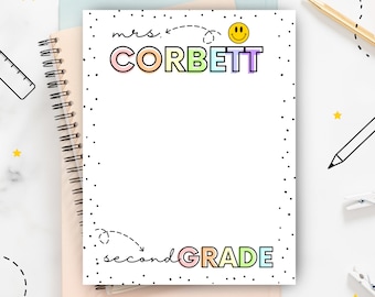 Personalized Teacher Notepads + Teacher Gift + Teacher Notepads + Custom Teacher Notepad + Teacher Appreciation + Back To School + Custom