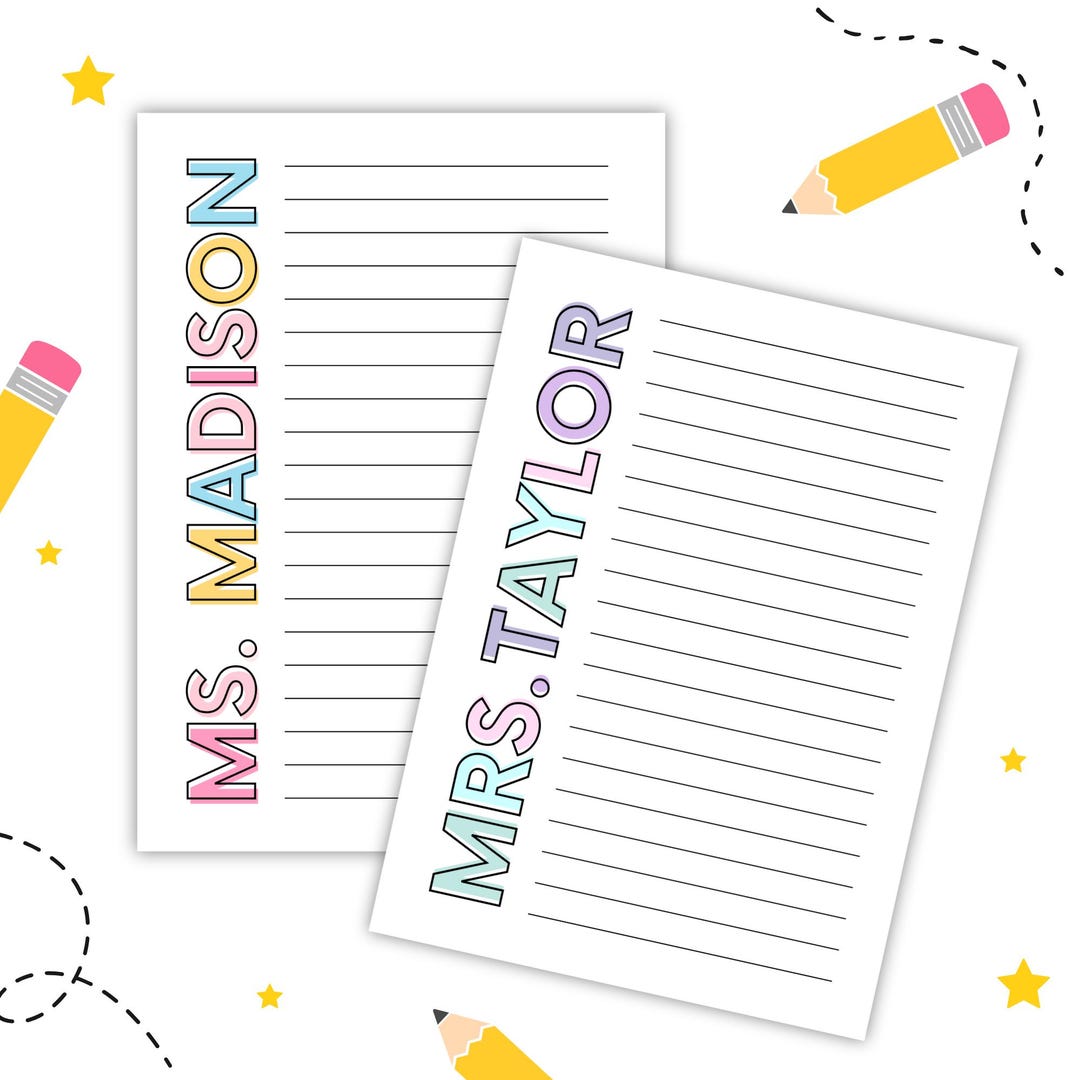 Personalized Teacher Notepad: Custom To-do List Gift - Etsy