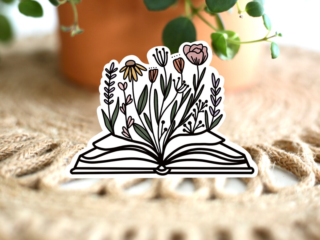 Floral Book Sticker Sticker Book Book Sticker Flowers Etsy