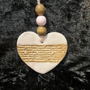 Shabby Chic Pink Script Heart