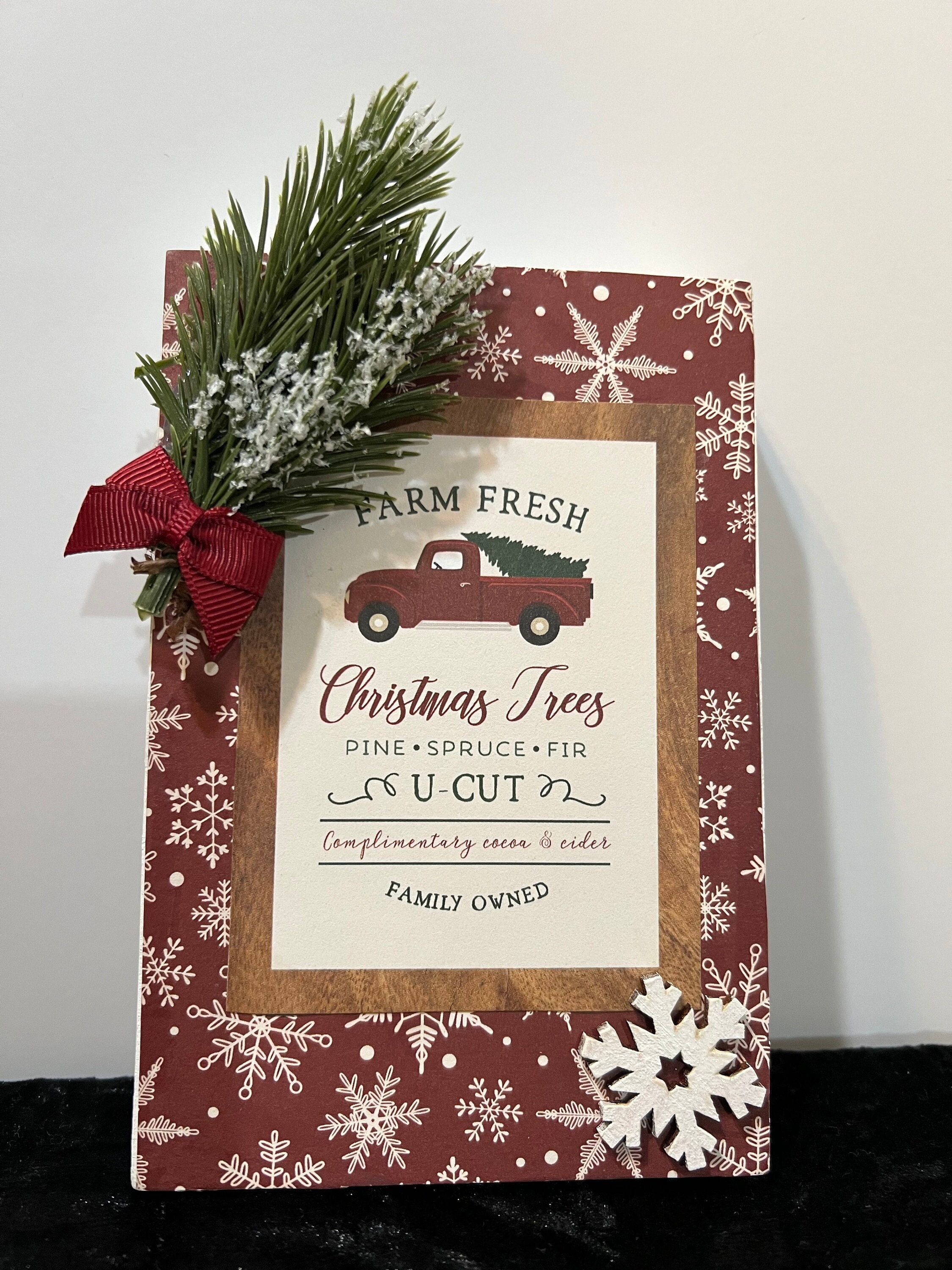 Christmas Trees U Cut Wood Plaque Etsy