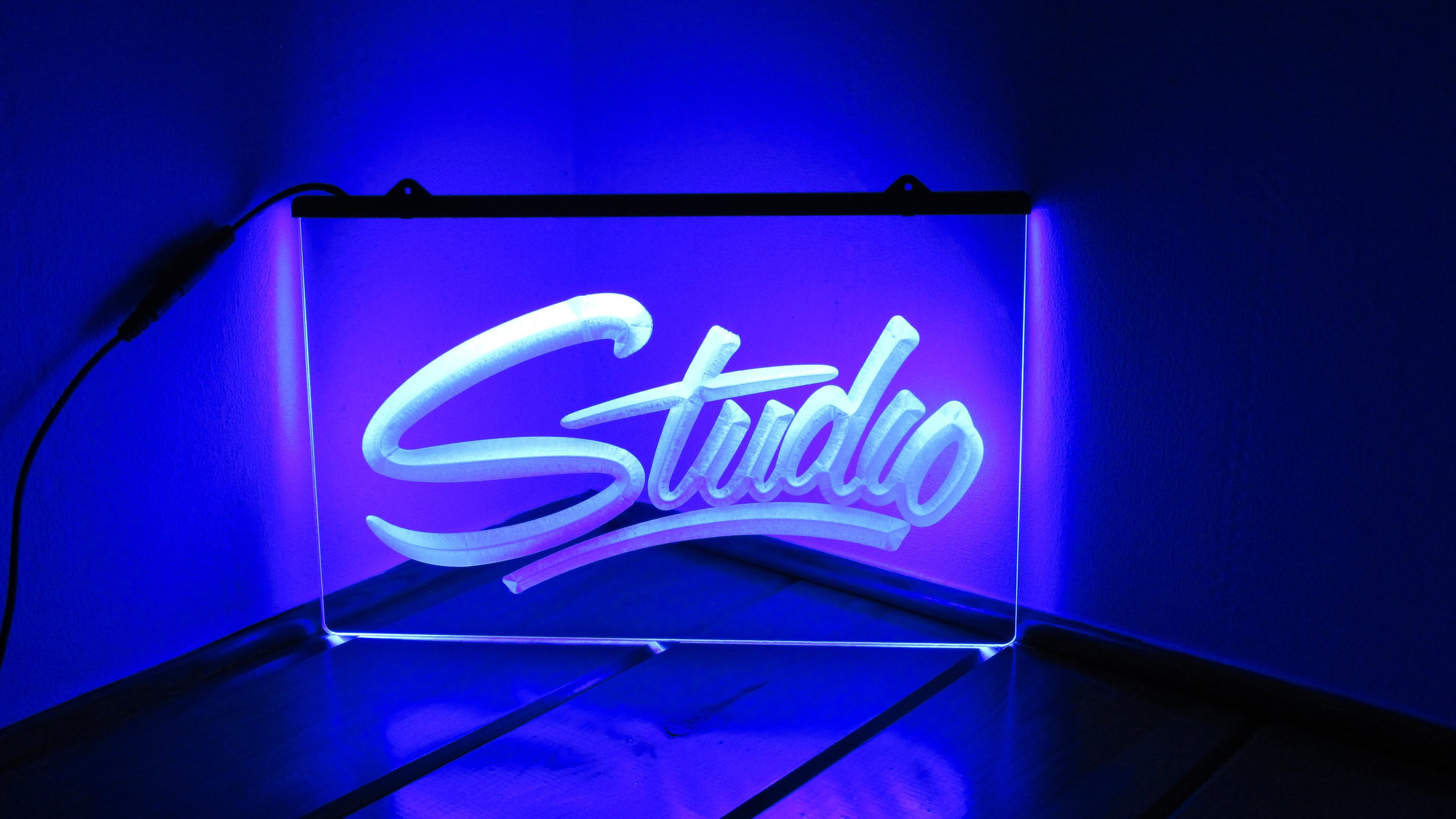 Studio Artistic Acrylic LED Neon Light Sign Recording Etsy