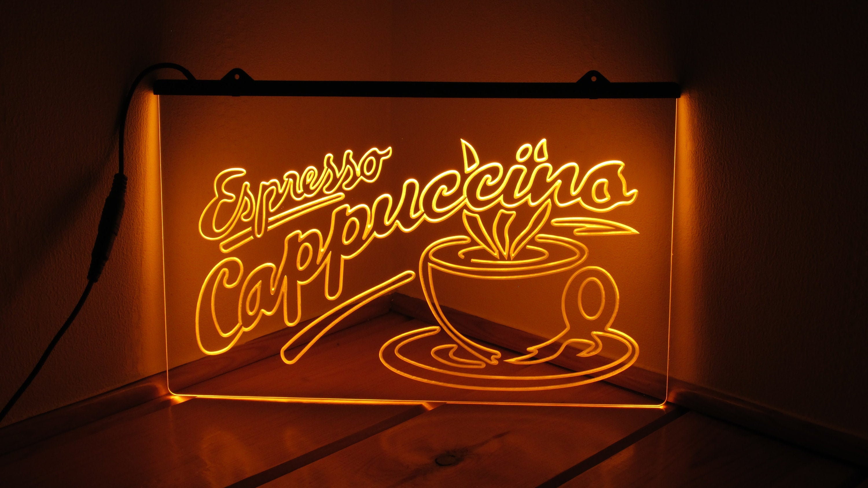 Espresso Cappuccino Coffee Cup LED Neon Light Sign Home Personalised