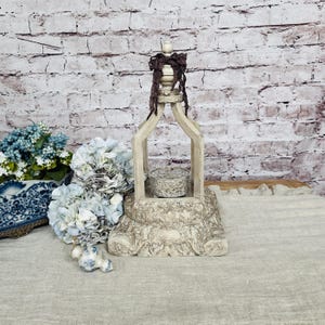 Large Ornate Wood Lantern Candle Holder
