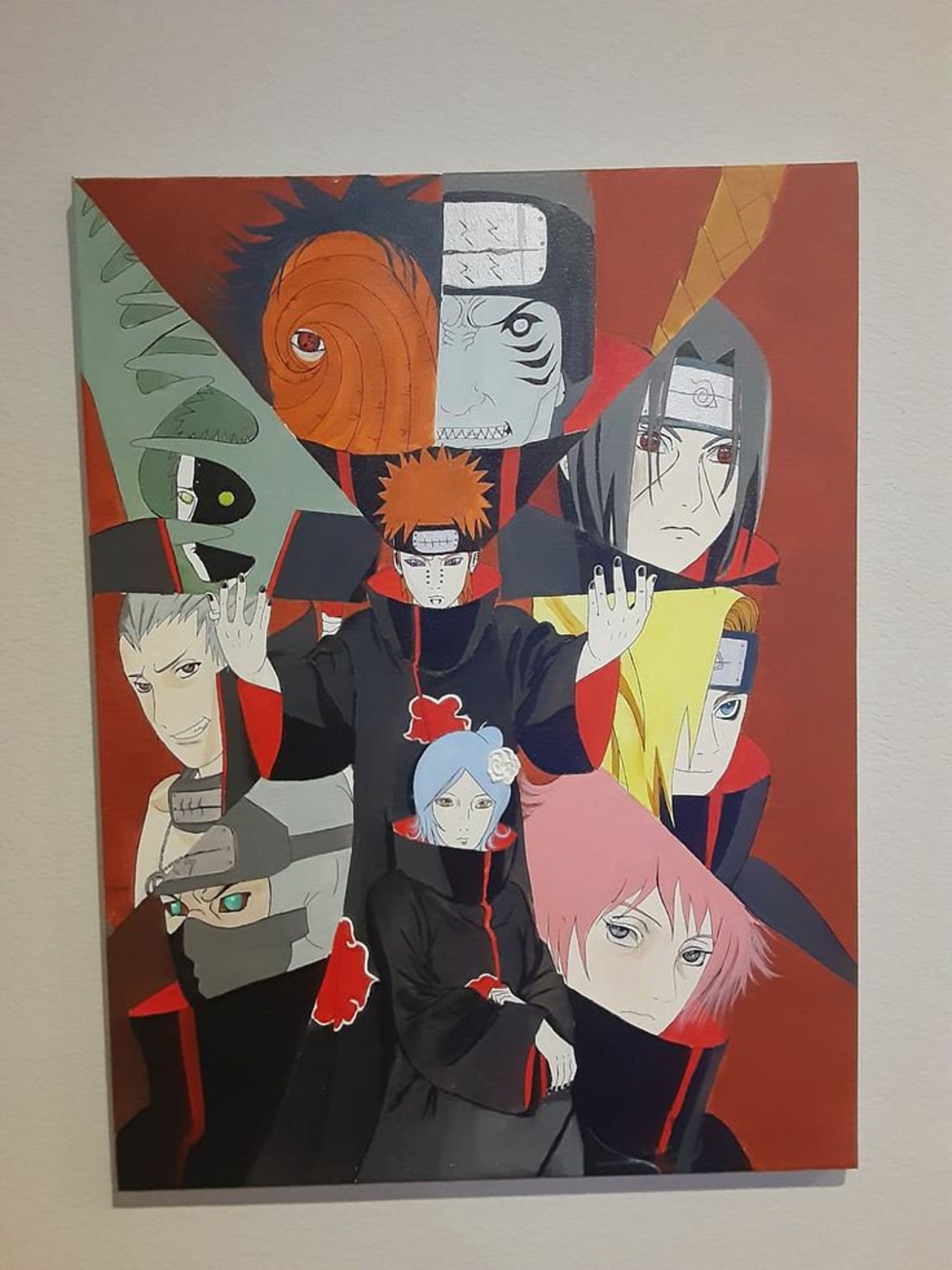 Naruto Wall Art Geometric Naruto Portrait Wall Decor Etsy